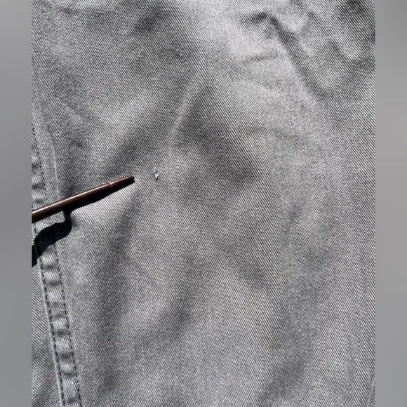 Men's Brixton Pants Gray Solid Reverse 32x32 Flat Front Skate Chino Casual Work - Picture 4 of 15